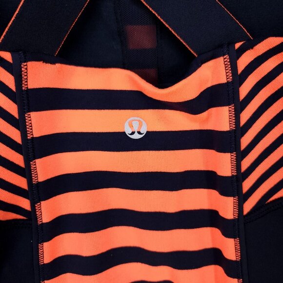 Lululemon Work It Out Tank Top Womens Size 6 Striped Cross Back Athletic - Picture 5 of 9